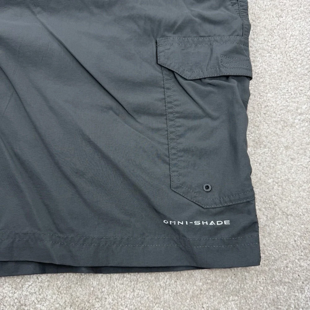 Columbia Shorts Mens 40 Gray PFG Cargo Hiking Lightweight Relaxed 8